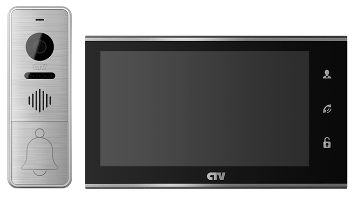 CTV-DP4705AHD B (Black/Silver) Комплект цветного видеодомофона (7"), в составе: панель CTV-D400FHD S, монитор CTV-M4705AHD B