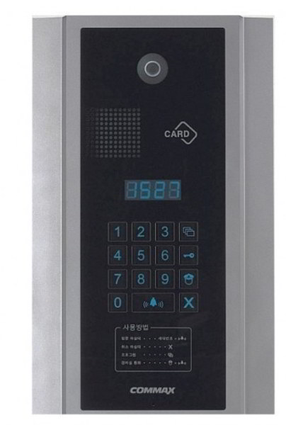 COMMAX DRC-600LC/RF видеопереговорное устройство с кодовой цифровой панелью, связь с охраной или с квартирой, программирование системы, встроенный считыватель PROXI карт
