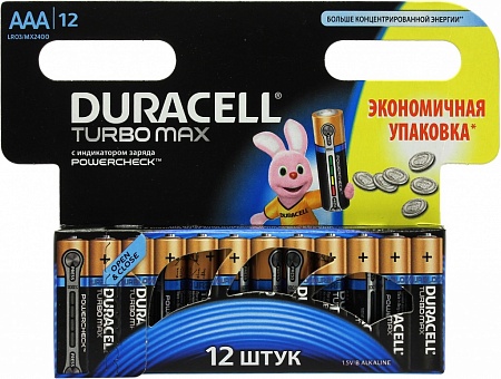 Duracell Turbo MAX LR03-12BL AAA Батарея (12шт/уп)