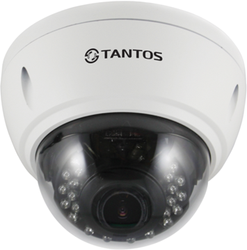 Tantos TSi - Ve2VPA (2.8 - 12) 2Mp Купольная видеокамера, IP, уличная, антивандальная, 1/2.8” SONY EXMOR, 1920х1080, 0.05лк(цвет)/0.005лк(ч/б)/0лк(с ИК), поддержка звука, ИК - подсветка до 20м, от - 40°С до +50°С, DC12V, PoE