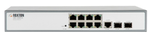 Roxton UNS-1008F2S Неуправляемый сетевой коммутатор, порт 10/100 Мбит/сх8, порт TFх1, порт SFPх2, 1U