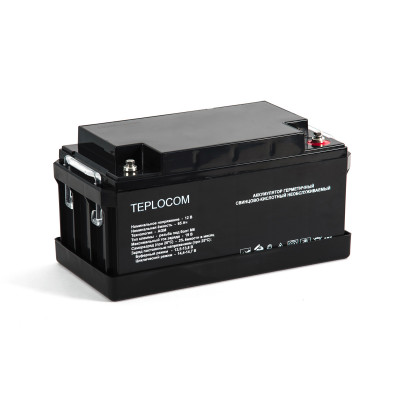 Бастион TEPLOCOM 65Ач Аккумулятор герметичный свинцово-кислотный.