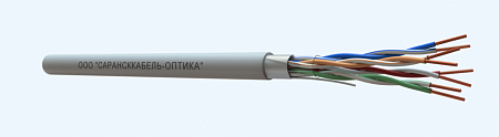 САРАНСККАБЕЛЬ-ОПТИКА FTP Cat.5e 4х2х24AWG (0.48) Cu ZH нг(А)-HF indoor (305м/бухта) Кабель витая пара (КСС.СКО.FU.C5e.3.04.2.1) СКО Standard