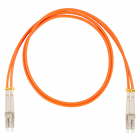 Шнур оптический коммутационный (патч-корд), LC-LC, дуплекс (duplex) OM2, нг(А)-HF, оранжевый, 2,0 м