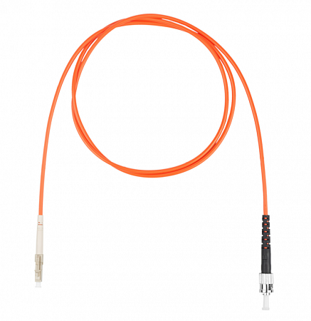 Шнур оптический коммутационный (патч-корд), LC-ST симплекс (simplex) OM2, нг(А)-HF, оранжевый, 0,5 м