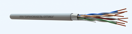 САРАНСККАБЕЛЬ-ОПТИКА FTP Cat.5e 4х2х24AWG (0.46) Cu ZH нг(А)-HF indoor (305м/бухта) Кабель витая пара (КСС.СКО.FU.C5e.3.04.3.1) СКО Medium