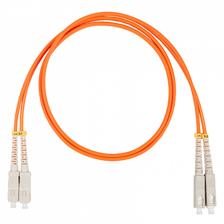 Шнур оптический коммутационный (патч-корд), SC-SC, дуплекс (duplex) OM2, нг(А)-HF, оранжевый, 7,0 м