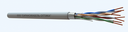 САРАНСККАБЕЛЬ-ОПТИКА FTP Cat.5e 4х2х24AWG (0.46) Cu PVC нг(А)-LS indoor (305м/бухта) Кабель витая пара (КСС.СКО.FU.C5e.2.04.3.1) СКО Medium