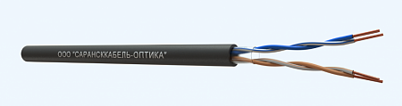 САРАНСККАБЕЛЬ-ОПТИКА UTP Cat.5e 2х2х0.52 Cu PE OUTDOOR (500м/бухта) Кабель витая пара (КСС.СКО.UU.C5e.4.02.5.9) СКО Premium