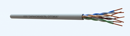 САРАНСККАБЕЛЬ-ОПТИКА UTP Cat.5e 4х2х0.52 Cu PVC нг(А)-LS indoor (305м/бухта) Кабель витая пара (КСС.СКО.UU.C5e.2.04.5.1) СКО Premium