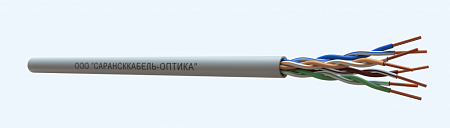 САРАНСККАБЕЛЬ-ОПТИКА UTP Сat 5e 4х2х24AWG (0.48) Cu PVC нг(А)-LS indoor (305м/бухта) Кабель витая пара (КСС.СКО.UU.C5e.2.04.2.1) СКО Standard