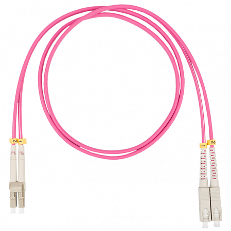 DATAREX LC-SC, дуплекс (duplex) OM4, нг(А)-HF, маджента, 7,0 м Шнур оптический коммутационный (патч-корд),