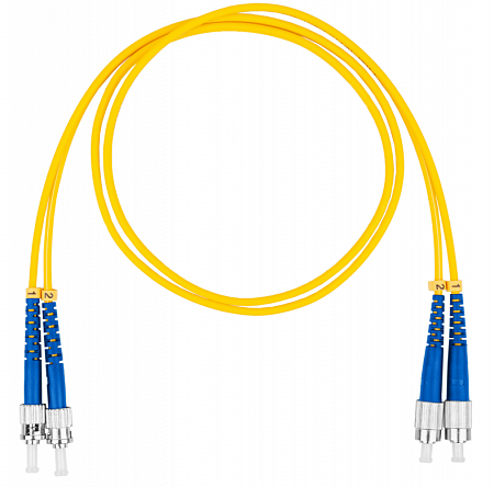 Шнур оптический коммутационный (патч-корд), FC-ST, дуплекс (duplex) OS2, нг(А)-HF, желтый, 5,0 м
