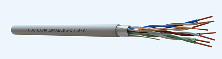 САРАНСККАБЕЛЬ-ОПТИКА FTP Cat.5e 4х2х0.52 Cu PVC indoor (305м/бухта) Кабель витая пара  (КСС.СКО.FU.C5e.1.04.5.1) СКО Premium