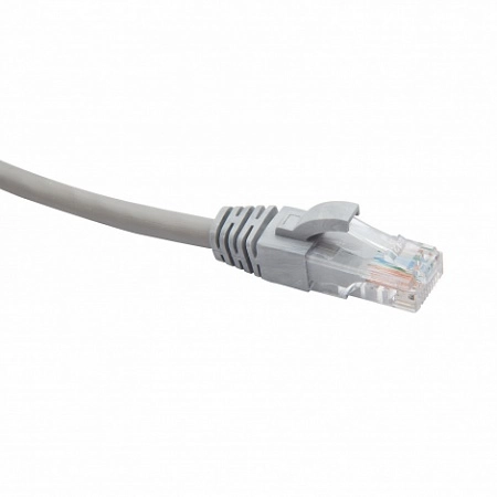 RJ45-RJ45 U/UTP Cat.5e PVC нг(А)-LS (DR-180005),Патч-корд (коммутационный шнур) 0.5м, серый