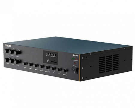 Roxton MZA-360 МР3-плеер-USB-SD-FM-тюнер-усилитель 360 Вт, 3 микр./2 лин. входа, ИК-пульт ДУ, 6 зон