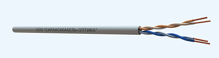 САРАНСККАБЕЛЬ-ОПТИКА UTP Cat.5e 2х2х24AWG (0.48) Cu PVC нг(А)-LSLTx indoor (500м/бухта) Кабель витая пара (КСС.СКО.UU.C5e.5.02.2.1) СКО Standard