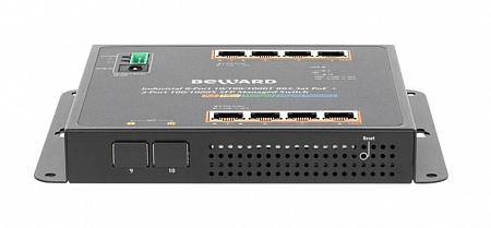 Beward STWP-0802HP Коммутатор промышленный управляемый, 8 портов PoE 1000м + 2 порта SFP