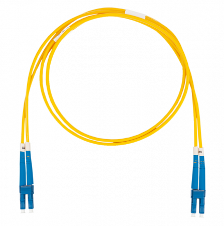 Шнур оптический коммутационный (патч-корд), LC-LC, дуплекс (duplex) OS2, нг(А)-HF, желтый, 1,5 м
