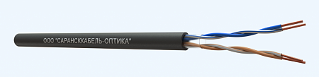 САРАНСККАБЕЛЬ-ОПТИКА UTP Cat.5e 2х2х24AWG (0.48) Cu PE OUTDOOR (500м/бухта) Кабель витая пара (КСС.СКО.UU.C5e.4.02.2.9) СКО Standard