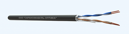 САРАНСККАБЕЛЬ-ОПТИКА FTP Cat.5e 2х2х24AWG (0.46) Cu PE OUTDOOR (500м/бухта) Кабель витая пара (КСС.СКО.FU.C5e.4.02.3.9) СКО Medium