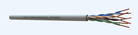 САРАНСККАБЕЛЬ-ОПТИКА UTP Сat 5e 4х2х24AWG (0.48) Cu PVC indoor (305м/бухта) Кабель витая пара (КСС.СКО.UU.C5e.1.04.2.1) СКО Standard