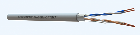 САРАНСККАБЕЛЬ-ОПТИКА FTP Cat.5e 2х2х24AWG (0.46) Cu PVC нг(А)-LS indoor (500м/бухта) Кабель витая пара (КСС.СКО.FU.C5e.2.02.3.1) СКО Medium