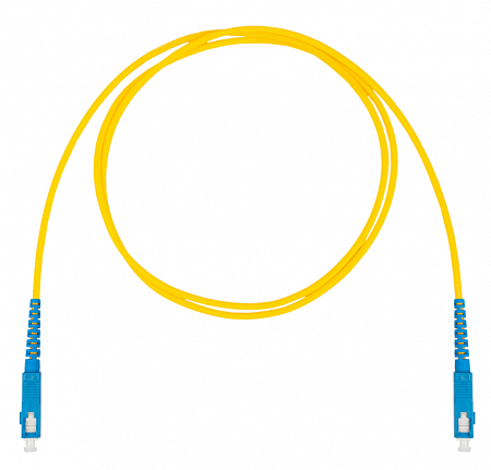 Шнур оптический коммутационный (патч-корд), SC-SC симплекс (simplex) OS2, нг(А)-HF, желтый, 5,0 м