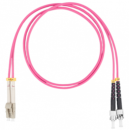 DATAREX LC-ST, дуплекс (duplex) OM4, нг(А)-HF, маджента, 5,0 м Шнур оптический коммутационный (патч-корд)