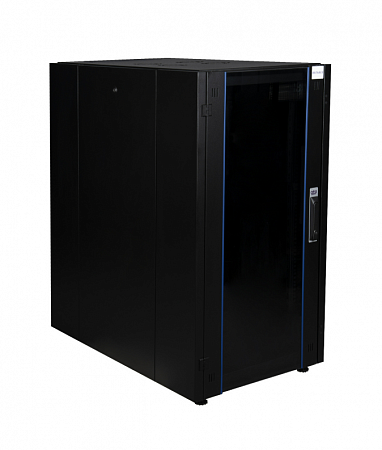 DATAREX 19&quot;, 26U 600х1000 Шкаф нап., перед. дв. стек, задн. стен., мет, чер.