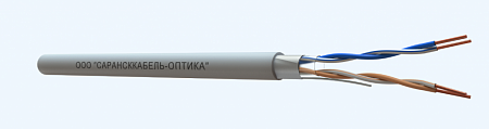 САРАНСККАБЕЛЬ-ОПТИКА FTP Cat.5e 2х2х24AWG (0.48) Cu PVC нг(А)-LS indoor (500м/бухта) Кабель витая пара (КСС.СКО.FU.C5e.2.02.2.1) СКО Standard