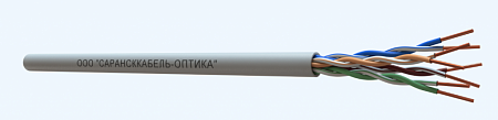 САРАНСККАБЕЛЬ-ОПТИКА UTP Cat.5e 4х2х24AWG (0.46) Cu ZH нг(А)-HF indoor (305м/бухта) Кабель витая пара (КСС.СКО.UU.C5e.3.04.3.1) СКО Medium