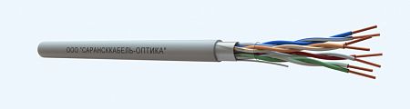 САРАНСККАБЕЛЬ-ОПТИКА FTP Cat.5e 4х2х24AWG (0.46) Cu PVC нг(А)-LSLTx indoor (305м/бухта) Кабель витая пара (КСС.СКО.FU.C5e.5.04.3.1) СКО Medium