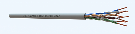 САРАНСККАБЕЛЬ-ОПТИКА UTP Cat.5e 4х2х24AWG (0.46) Cu PVC indoor (305м/бухта) Кабель витая пара (КСС.СКО.UU.C5e.1.04.3.1) СКО Medium