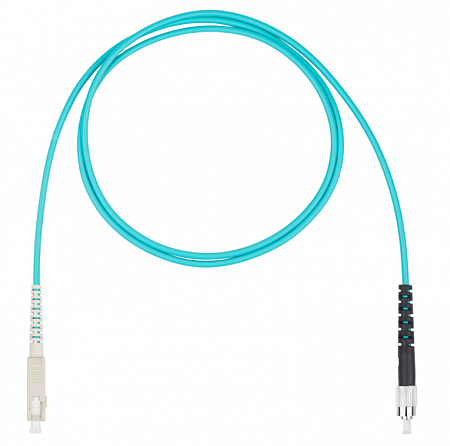 DATAREX SC-FC симплекс (simplex) OM3, нг(А)-HF, бирюзовый, 1,0 м Шнур оптический коммутационный (патч-корд)