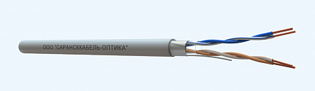 САРАНСККАБЕЛЬ-ОПТИКА FTP Cat.5e 2х2х24AWG (0.48) Cu PVC нг(А)-LSLTx indoor (500м/бухта) Кабель витая пара (КСС.СКО.FU.C5e.5.02.2.1) СКО Standard