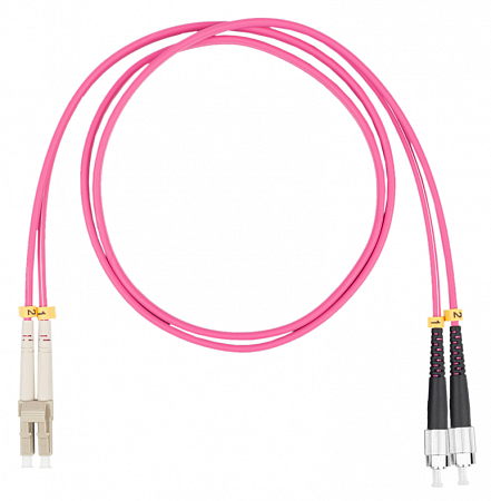 DATAREX LC-FC, дуплекс (duplex) OM4, нг(А)-HF, маджента, 15 м Шнур оптический коммутационный (патч-корд)