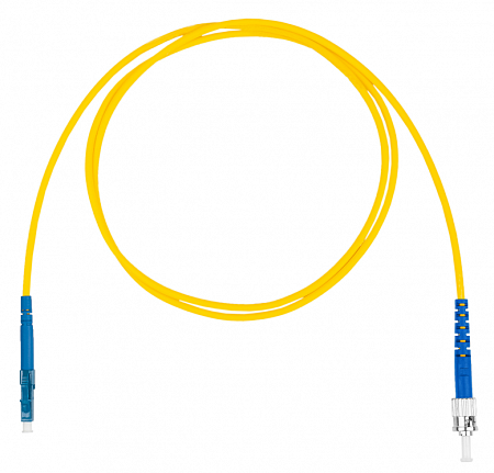 Шнур оптический коммутационный (патч-корд), LC-ST симплекс (simplex) OS2, нг(А)-HF, желтый, 5,0 м