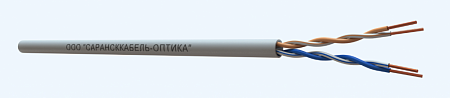САРАНСККАБЕЛЬ-ОПТИКА UTP Cat.5e 2х2х24AWG (0.48) Cu ZH нг(А)-HF indoor (500м/бухта) Кабель витая пара (КСС.СКО.UU.C5e.3.02.2.1) СКО Standard