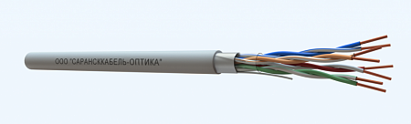 САРАНСККАБЕЛЬ-ОПТИКА FTP Cat.5e 4х2х24AWG (0.48) Cu PVC нг(А)-LSLTx indoor (305м/бухта) Кабель витая пара  (КСС.СКО.FU.C5e.5.04.2.1) СКО Standard
